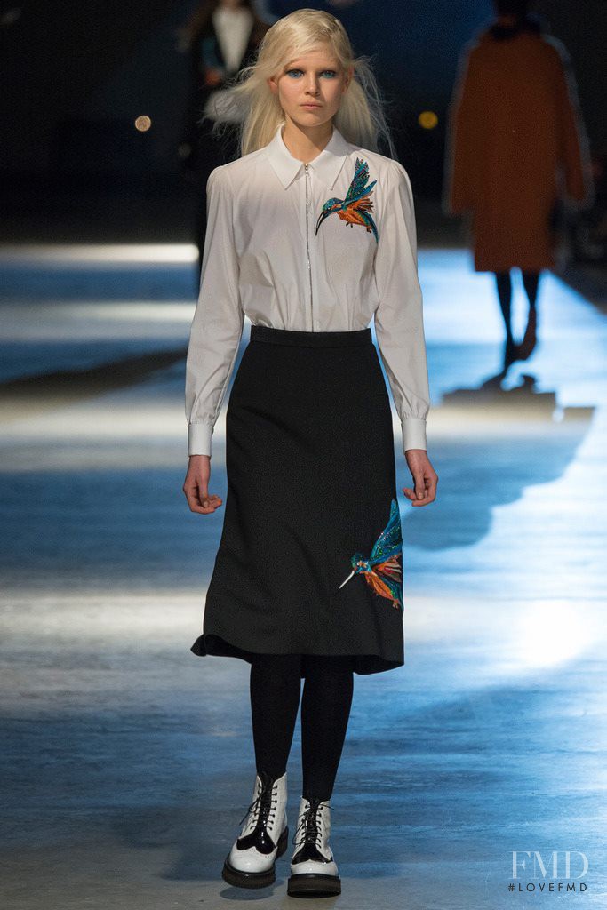 Ola Rudnicka featured in  the Giles fashion show for Autumn/Winter 2014