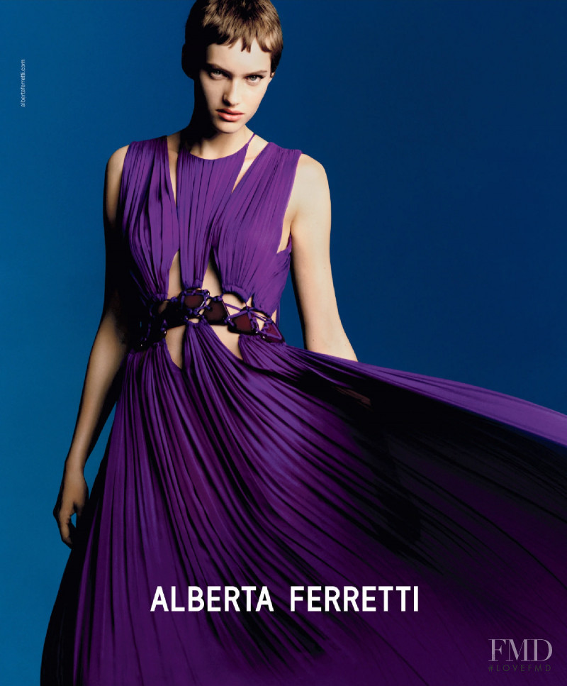 Greta Elisa Hofer featured in  the Alberta Ferretti advertisement for Spring/Summer 2022