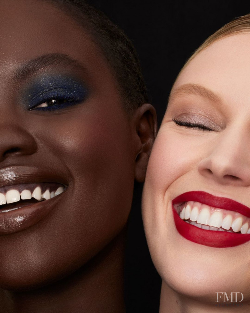 Juliana Schurig featured in  the Nars Cosmetics advertisement for Spring 2022