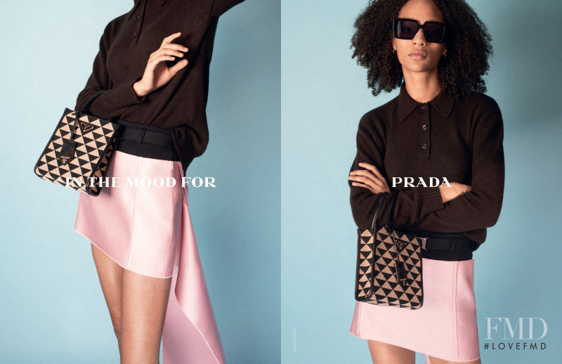 Selena Forrest featured in  the Prada \'In the Mood for Prada\' advertisement for Spring/Summer 2022