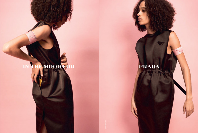 Selena Forrest featured in  the Prada \'In the Mood for Prada\' advertisement for Spring/Summer 2022