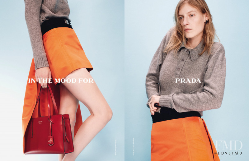 Julia Nobis featured in  the Prada \'In the Mood for Prada\' advertisement for Spring/Summer 2022