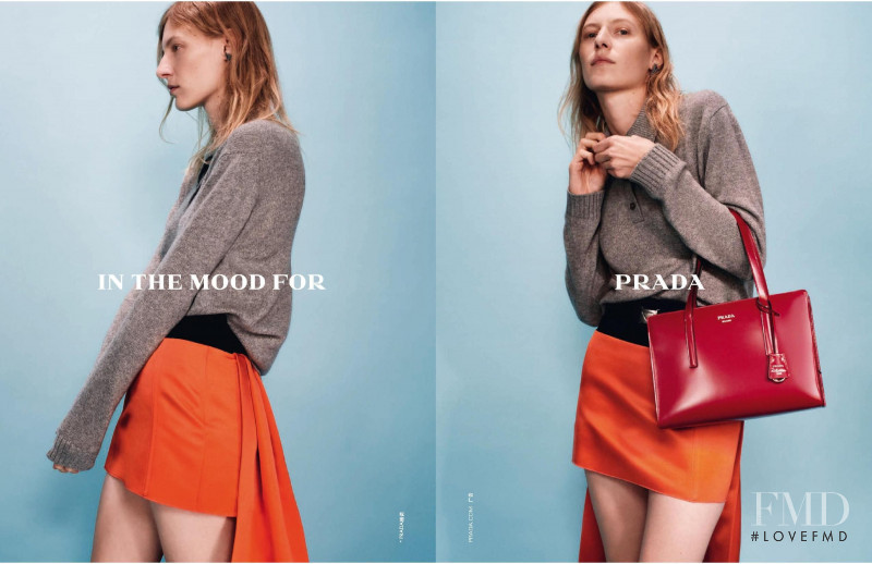 Julia Nobis featured in  the Prada \'In the Mood for Prada\' advertisement for Spring/Summer 2022