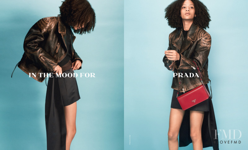 Selena Forrest featured in  the Prada \'In the Mood for Prada\' advertisement for Spring/Summer 2022