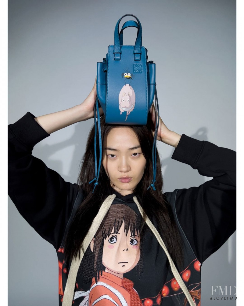 Hyun Ji Shin featured in  the Loewe LOEWE x Spirited Away advertisement for Spring/Summer 2022