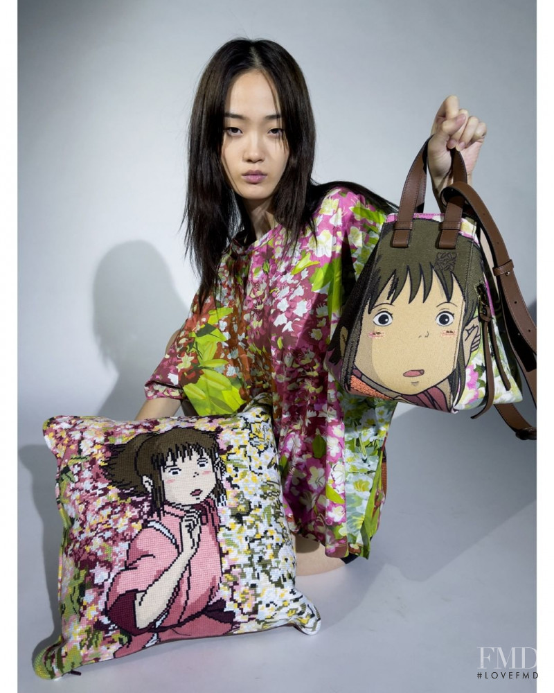 Hyun Ji Shin featured in  the Loewe LOEWE x Spirited Away advertisement for Spring/Summer 2022