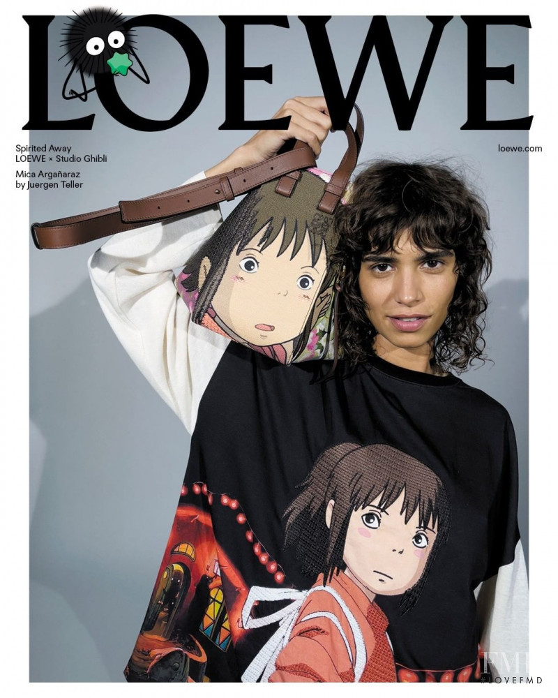 Mica Arganaraz featured in  the Loewe LOEWE x Spirited Away advertisement for Spring/Summer 2022