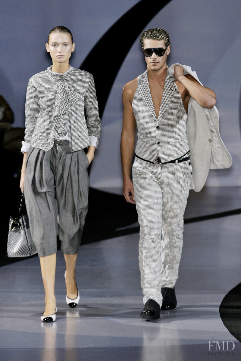 Laura Blokhina featured in  the Emporio Armani fashion show for Spring/Summer 2009