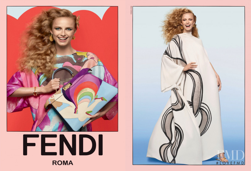 Rianne Van Rompaey featured in  the Fendi advertisement for Spring/Summer 2022