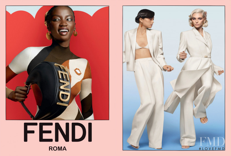 Anok Yai featured in  the Fendi advertisement for Spring/Summer 2022