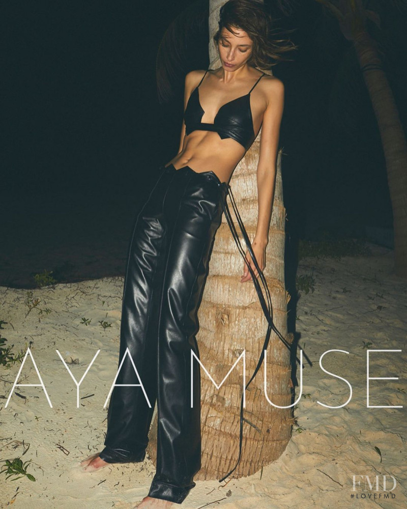 Alexandra Agoston-O\'Connor featured in  the Aya Muse advertisement for Spring/Summer 2022