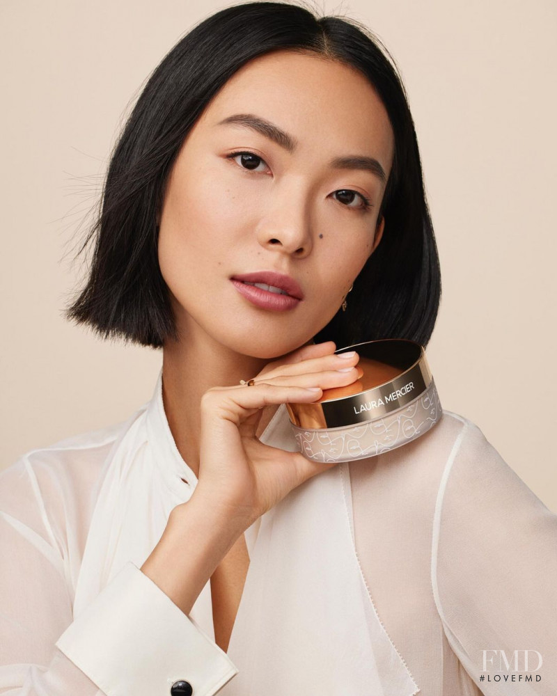 Jiao Tong featured in  the Laura Mercier advertisement for Spring/Summer 2022