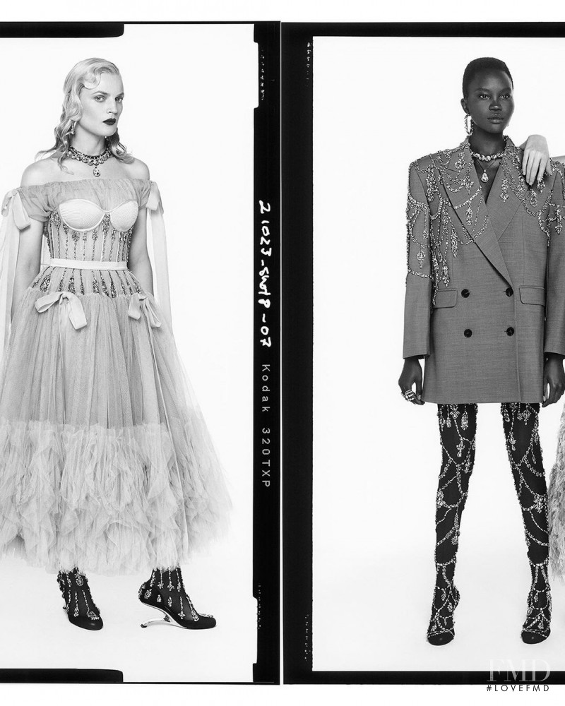 Achenrin Madit featured in  the Alexander McQueen advertisement for Spring/Summer 2022