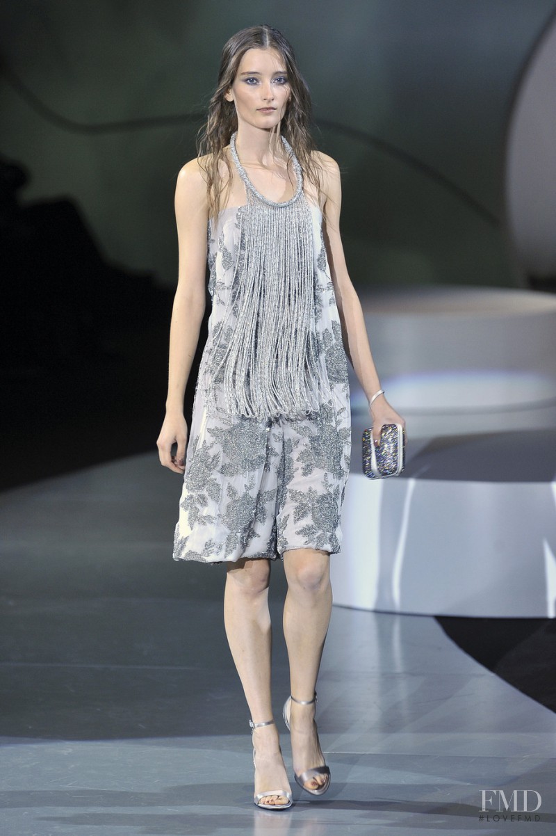 Iekeliene Stange featured in  the Giorgio Armani fashion show for Spring/Summer 2009