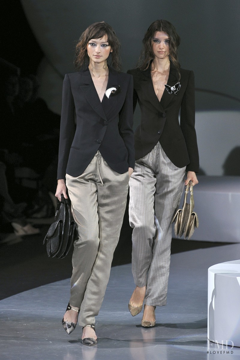 Bruna Tenório featured in  the Giorgio Armani fashion show for Spring/Summer 2009