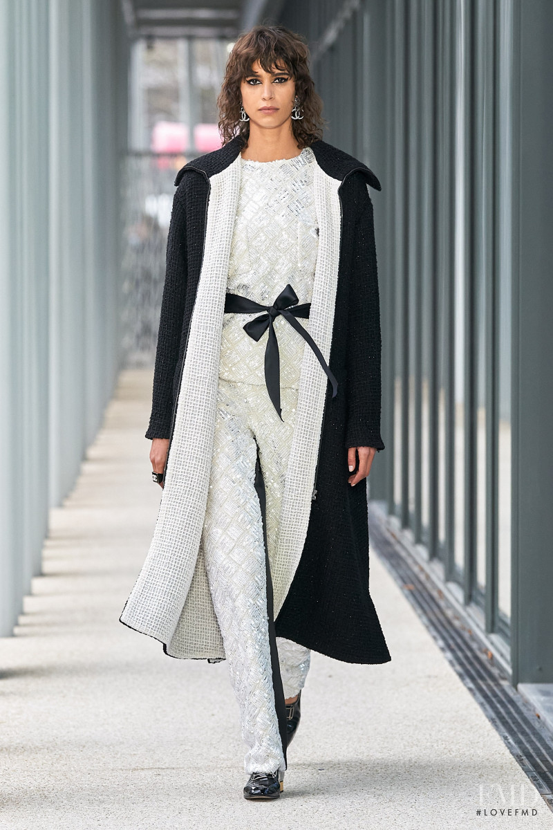 Mica Arganaraz featured in  the Chanel fashion show for Pre-Fall 2022