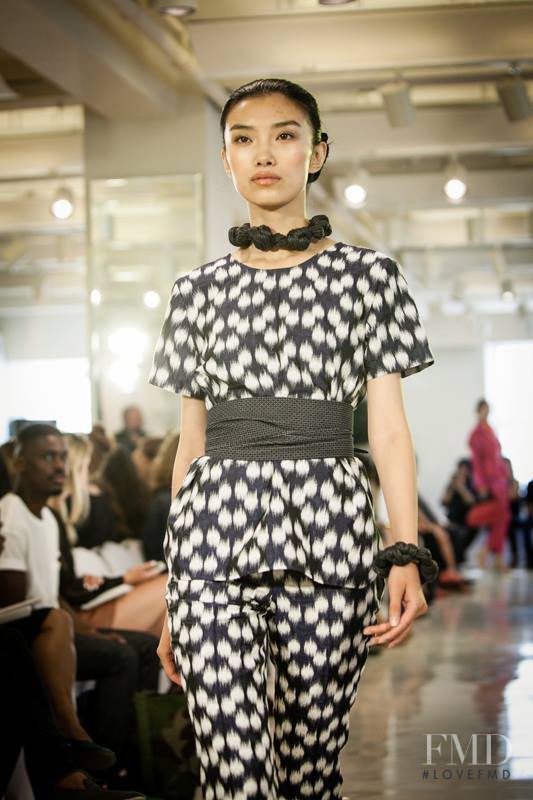 Meng Die Hou featured in  the Josie Natori fashion show for Spring/Summer 2014