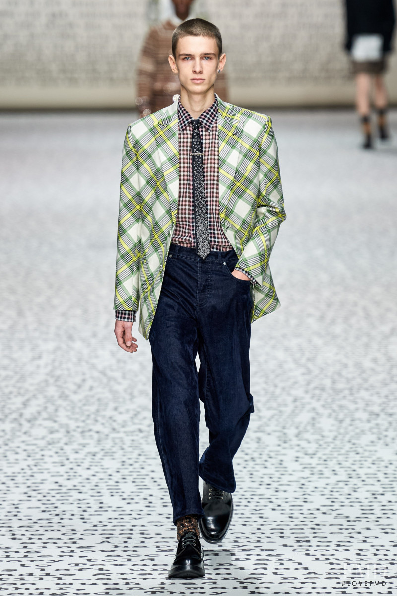 Alex Khristenko featured in  the Dior Homme fashion show for Pre-Fall 2022