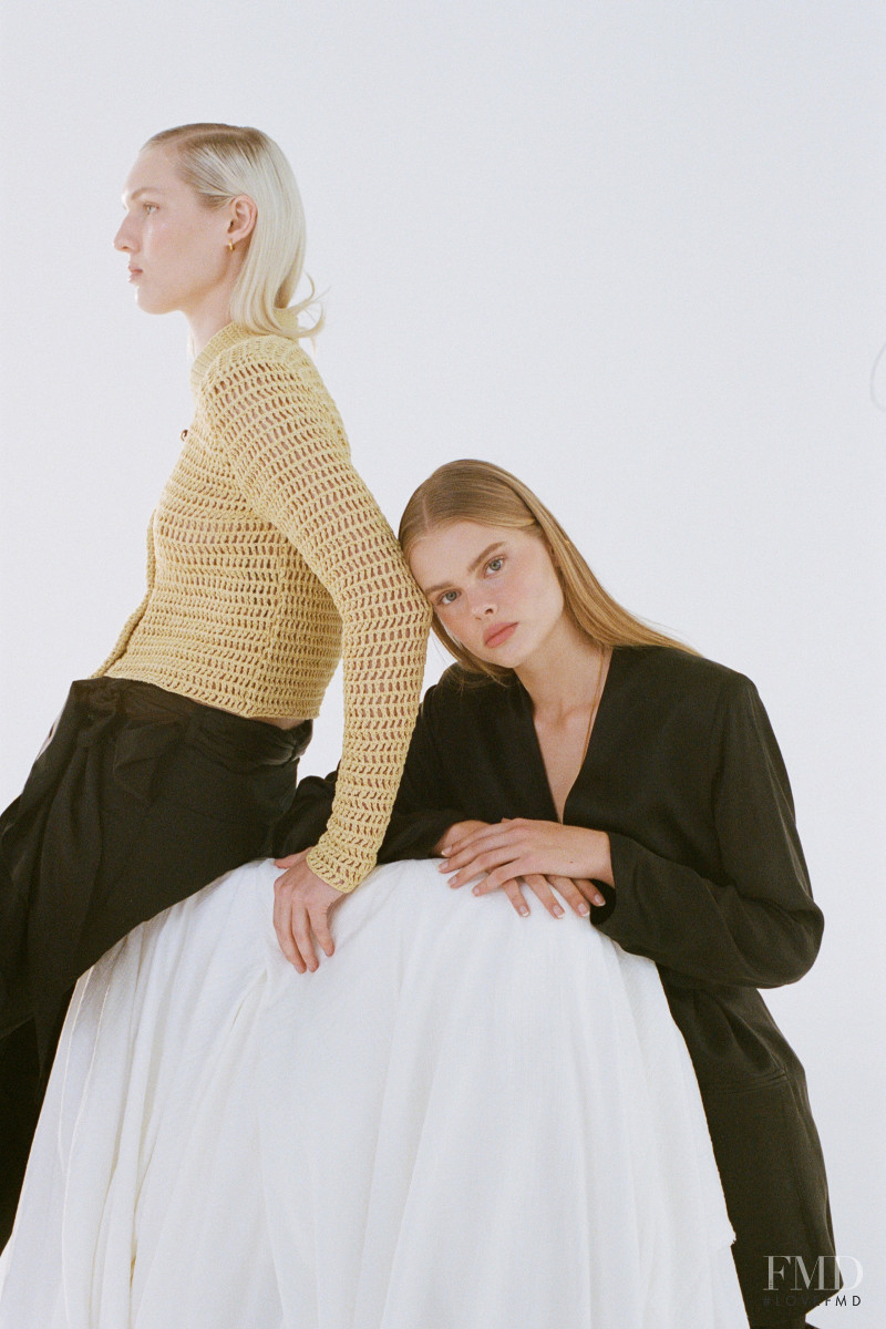 Zoe Blume featured in  the Albus Lumen lookbook for Resort 2022