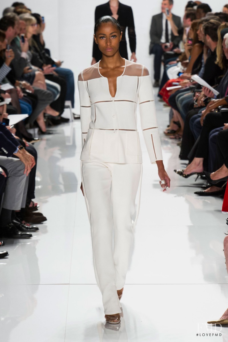 Catherine Decome featured in  the Ralph Rucci fashion show for Spring/Summer 2014