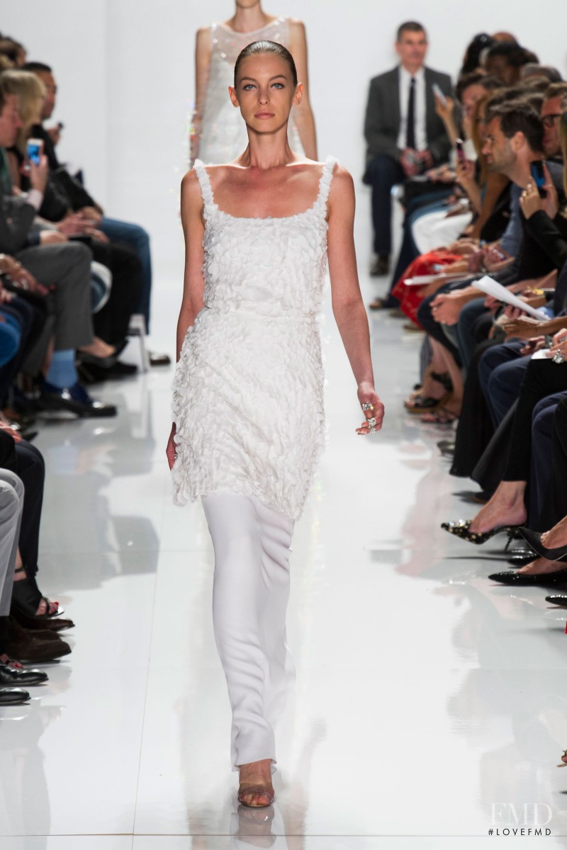 Iryna Lysogor featured in  the Ralph Rucci fashion show for Spring/Summer 2014