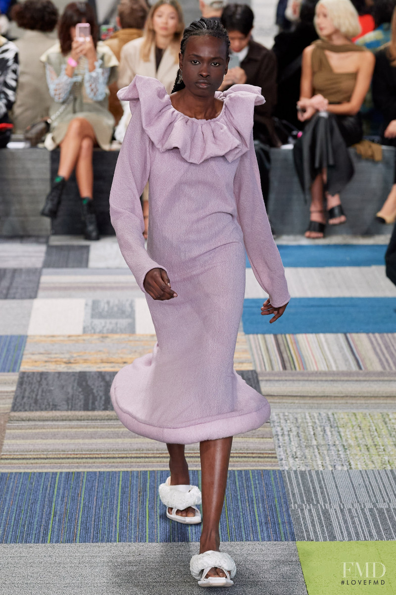 Bakhita Lual featured in  the Jordan Dalah fashion show for Resort 2022