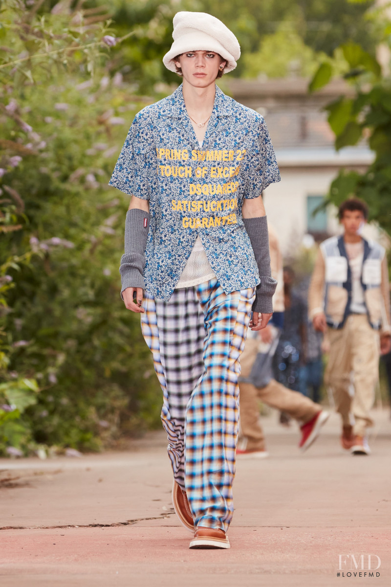 Jacob Lepp featured in  the DSquared2 fashion show for Spring/Summer 2022