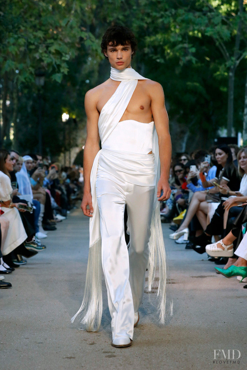 Fernando Lindez featured in  the Palomo Spain fashion show for Spring/Summer 2022