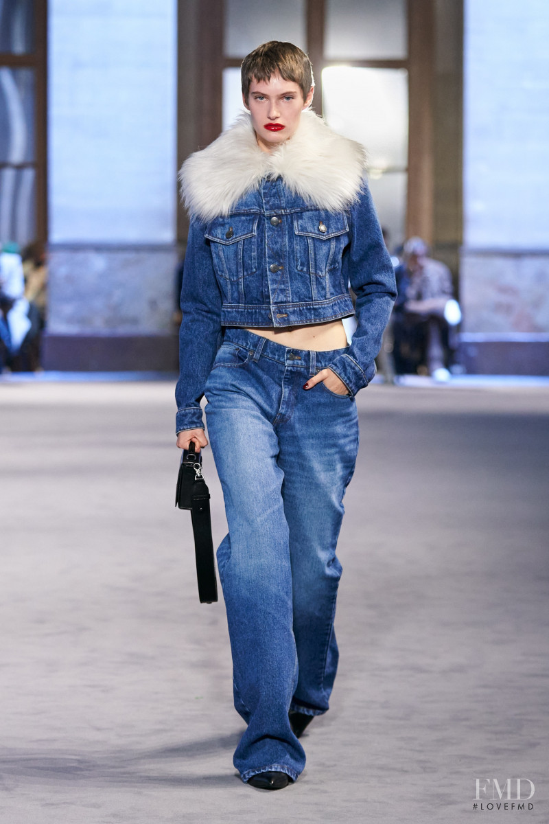 Greta Elisa Hofer featured in  the AMI Alexandre Mattiussi fashion show for Autumn/Winter 2022