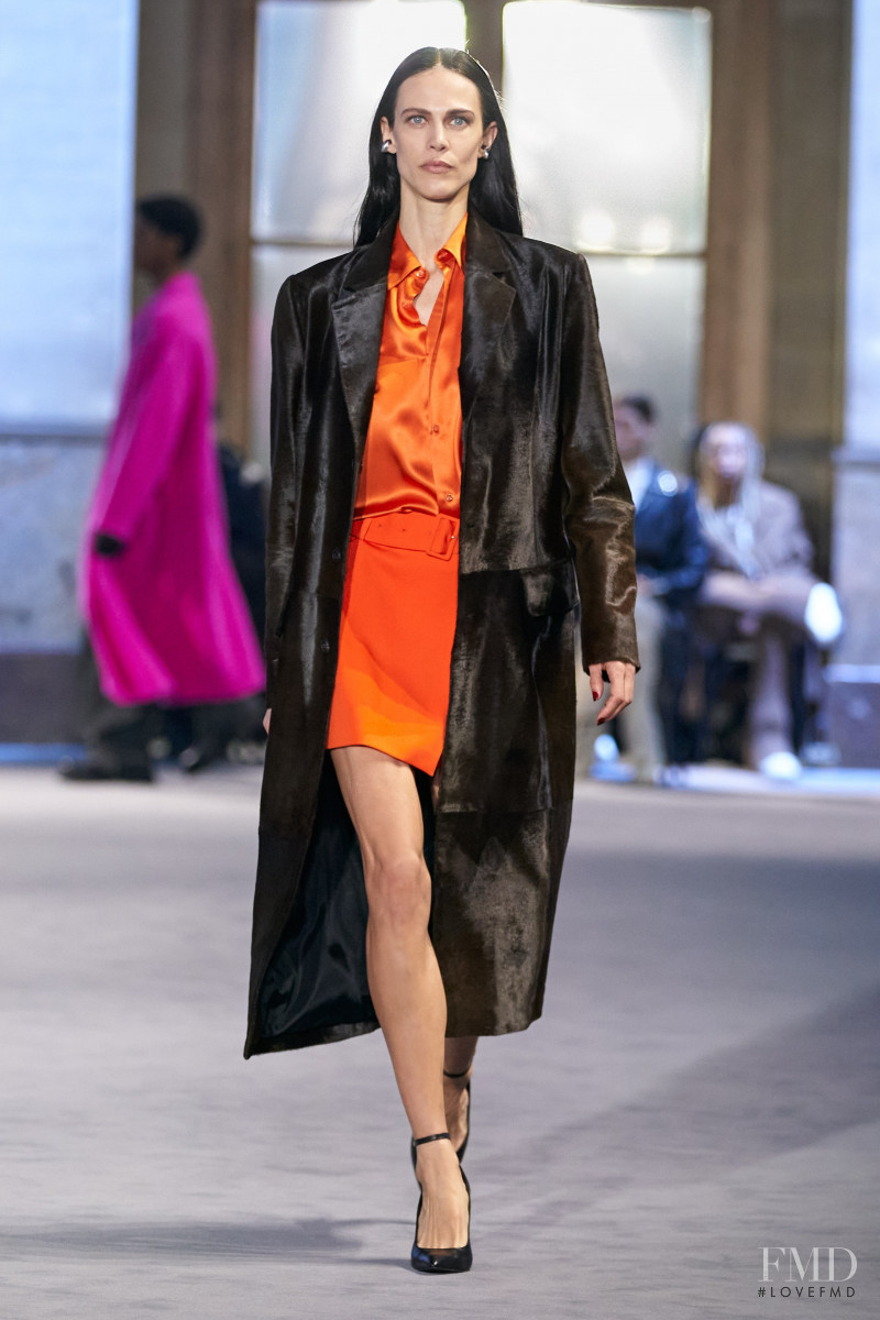 Aymeline Valade featured in  the AMI Alexandre Mattiussi fashion show for Autumn/Winter 2022