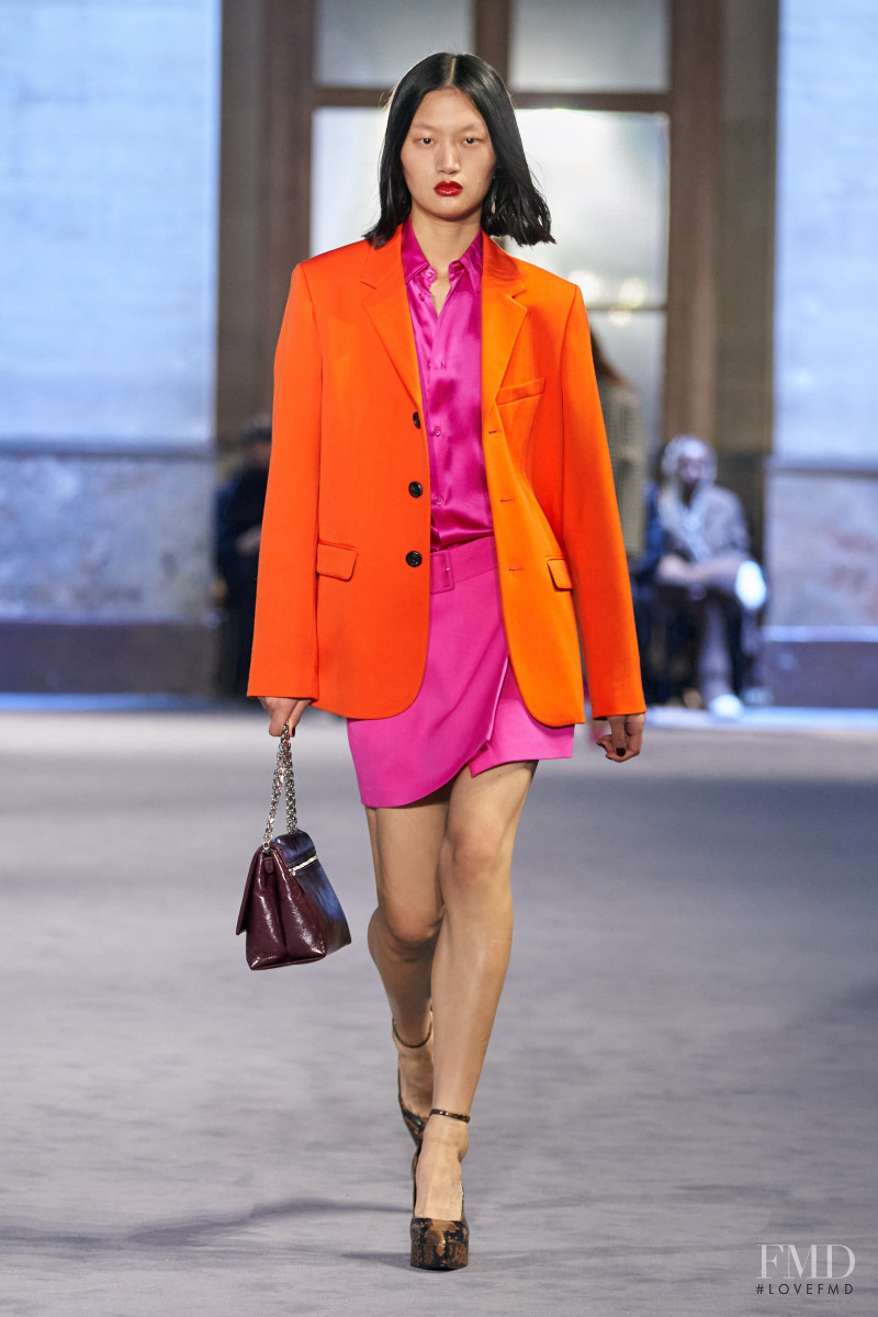 Yilan Hua featured in  the AMI Alexandre Mattiussi fashion show for Autumn/Winter 2022