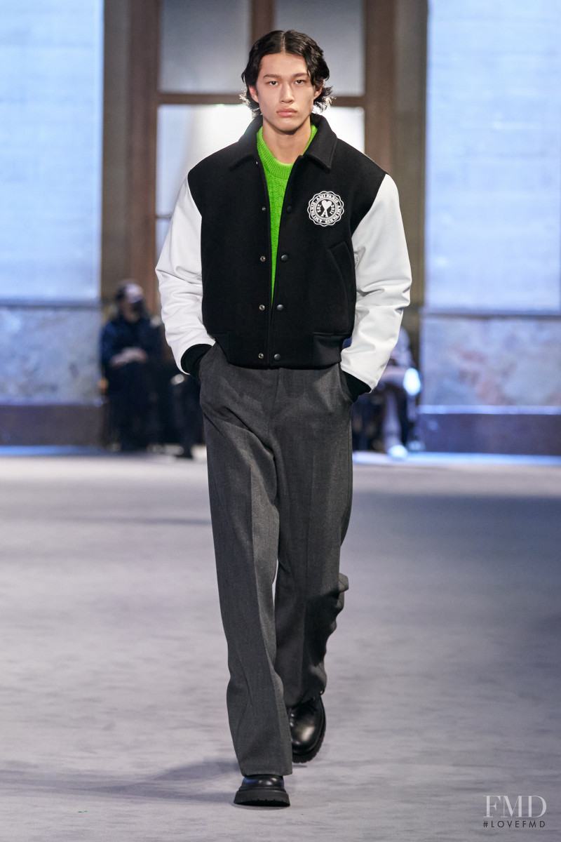 Mathieu Simoneau featured in  the AMI Alexandre Mattiussi fashion show for Autumn/Winter 2022