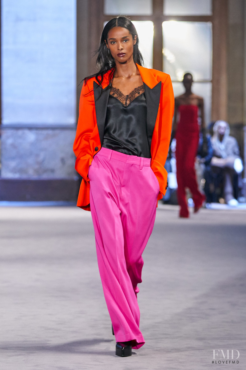 Malika Louback featured in  the AMI Alexandre Mattiussi fashion show for Autumn/Winter 2022