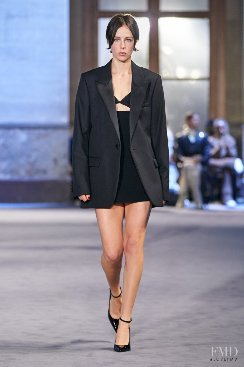 Edie Campbell featured in  the AMI Alexandre Mattiussi fashion show for Autumn/Winter 2022