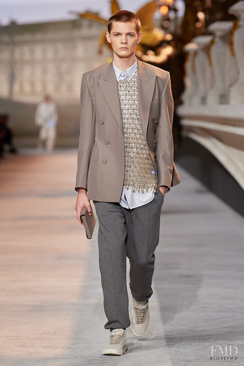 Lucas Dermont featured in  the Dior Homme fashion show for Autumn/Winter 2022
