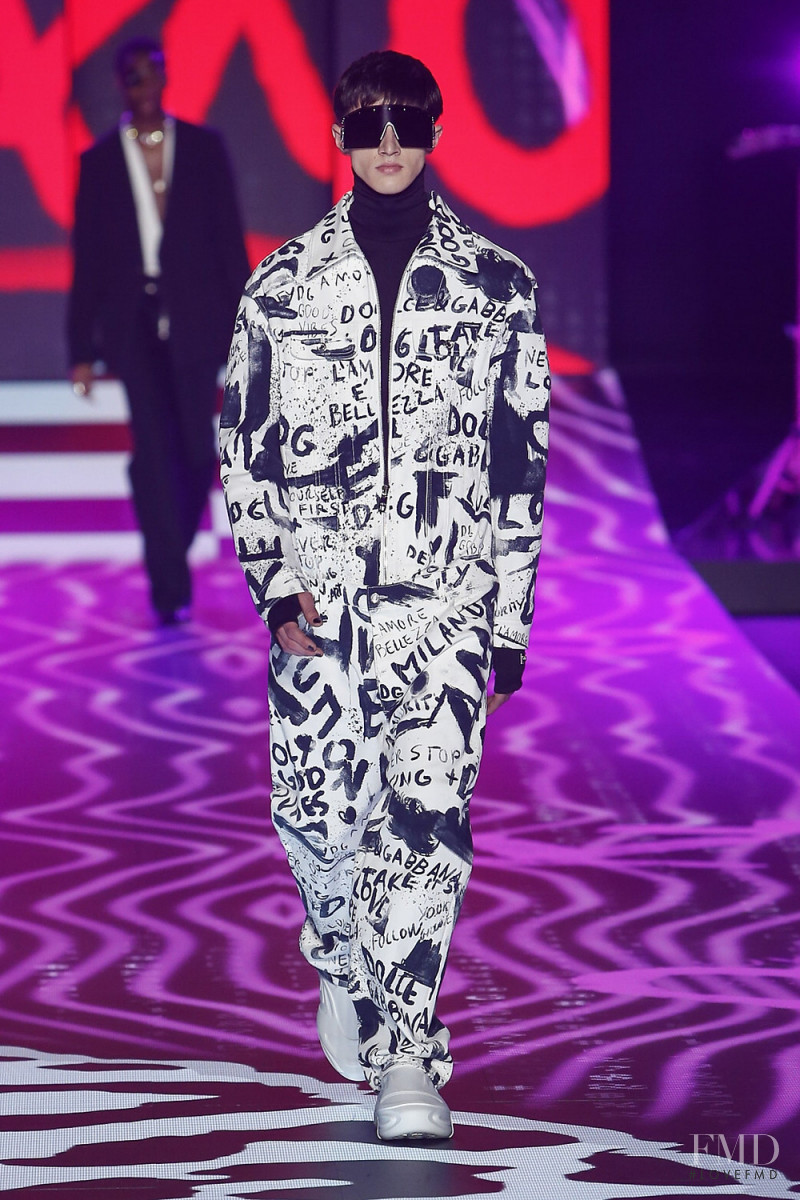 Iosif Brehuescu featured in  the Dolce & Gabbana fashion show for Autumn/Winter 2022