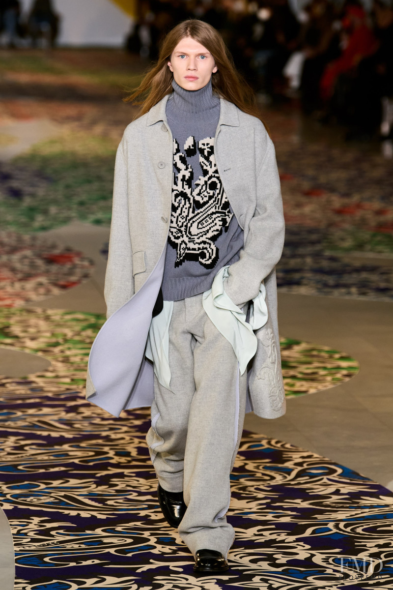 Finlay Mangan featured in  the Etro fashion show for Autumn/Winter 2022