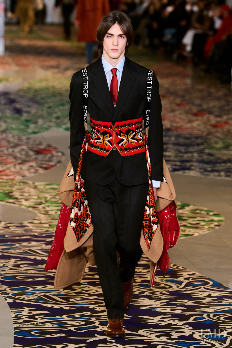 Ayrton Gusson featured in  the Etro fashion show for Autumn/Winter 2022