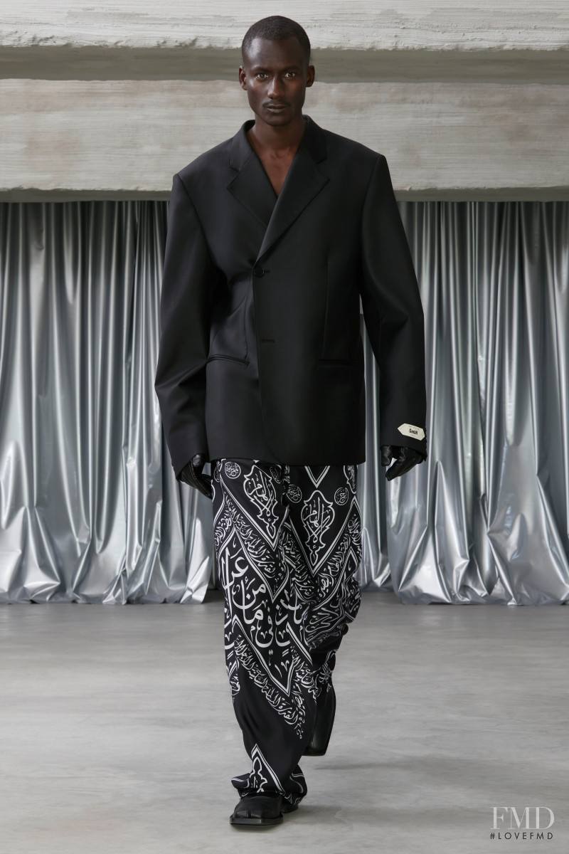 Mouhamed Ndiaye featured in  the GmbH fashion show for Autumn/Winter 2022