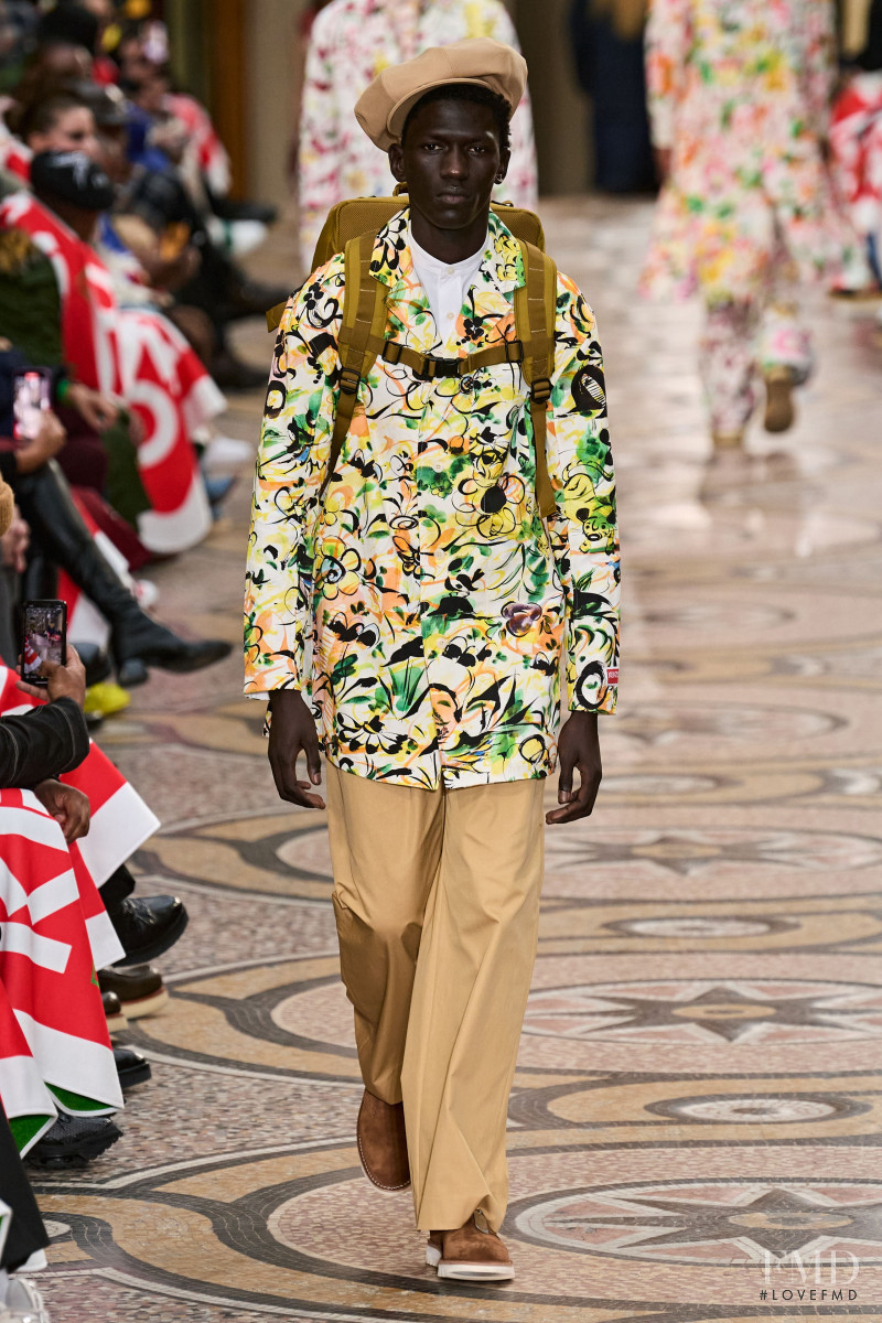 Moustapha Sy featured in  the Kenzo fashion show for Autumn/Winter 2022