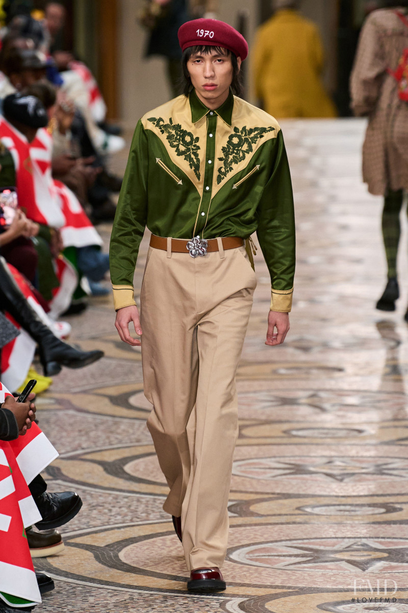 Yuuki Tang featured in  the Kenzo fashion show for Autumn/Winter 2022