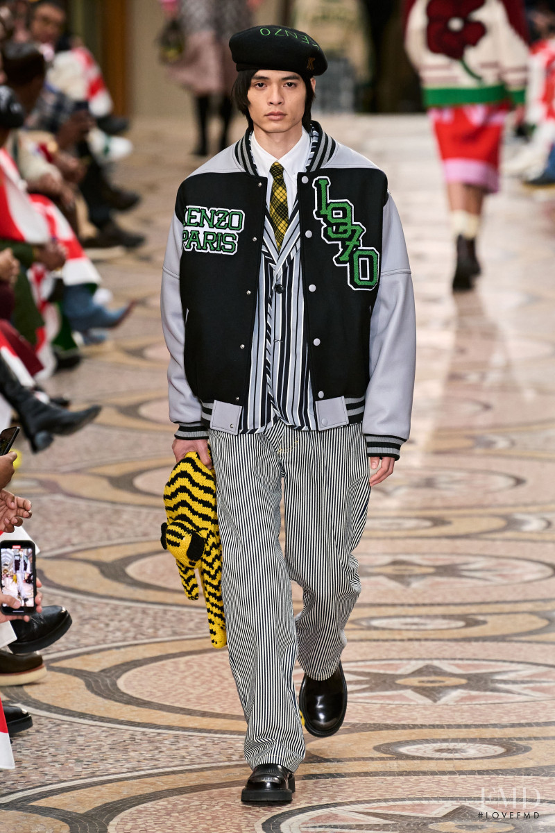 Takuma Amakasu featured in  the Kenzo fashion show for Autumn/Winter 2022