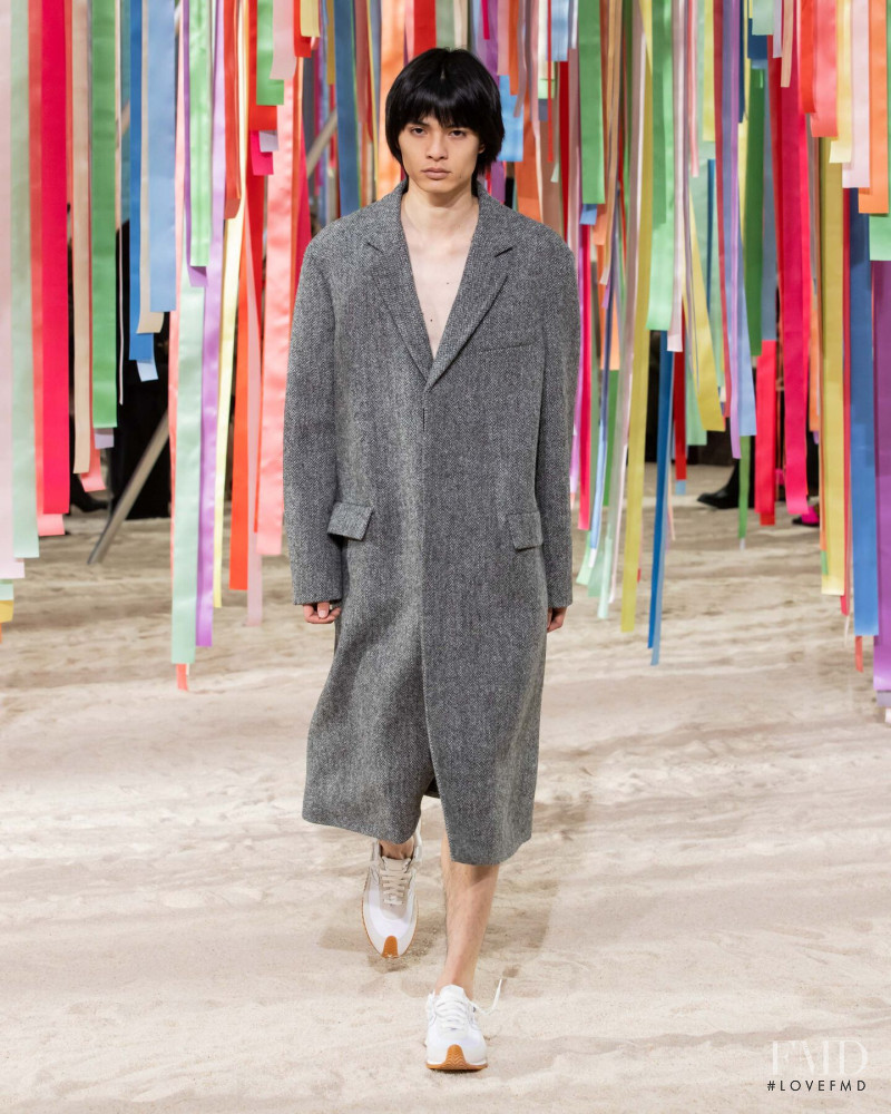 Takuma Amakasu featured in  the Loewe fashion show for Autumn/Winter 2022