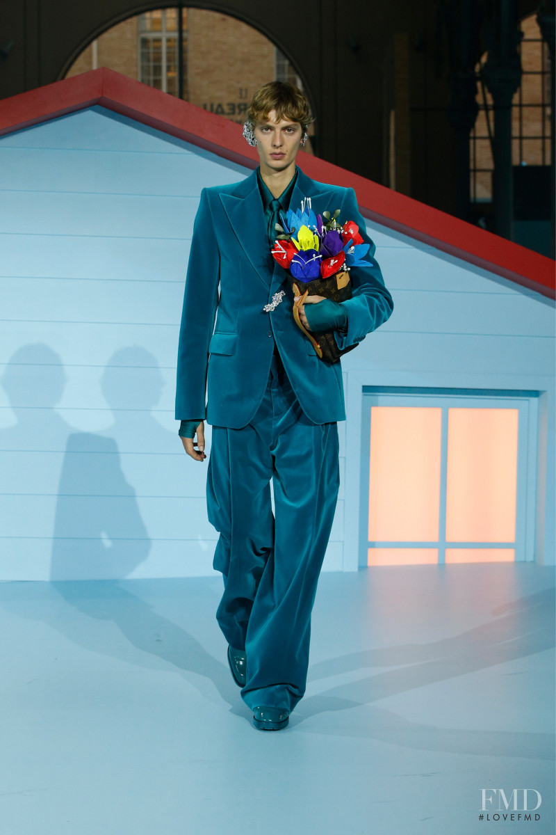 Leon Dame featured in  the Louis Vuitton fashion show for Autumn/Winter 2022
