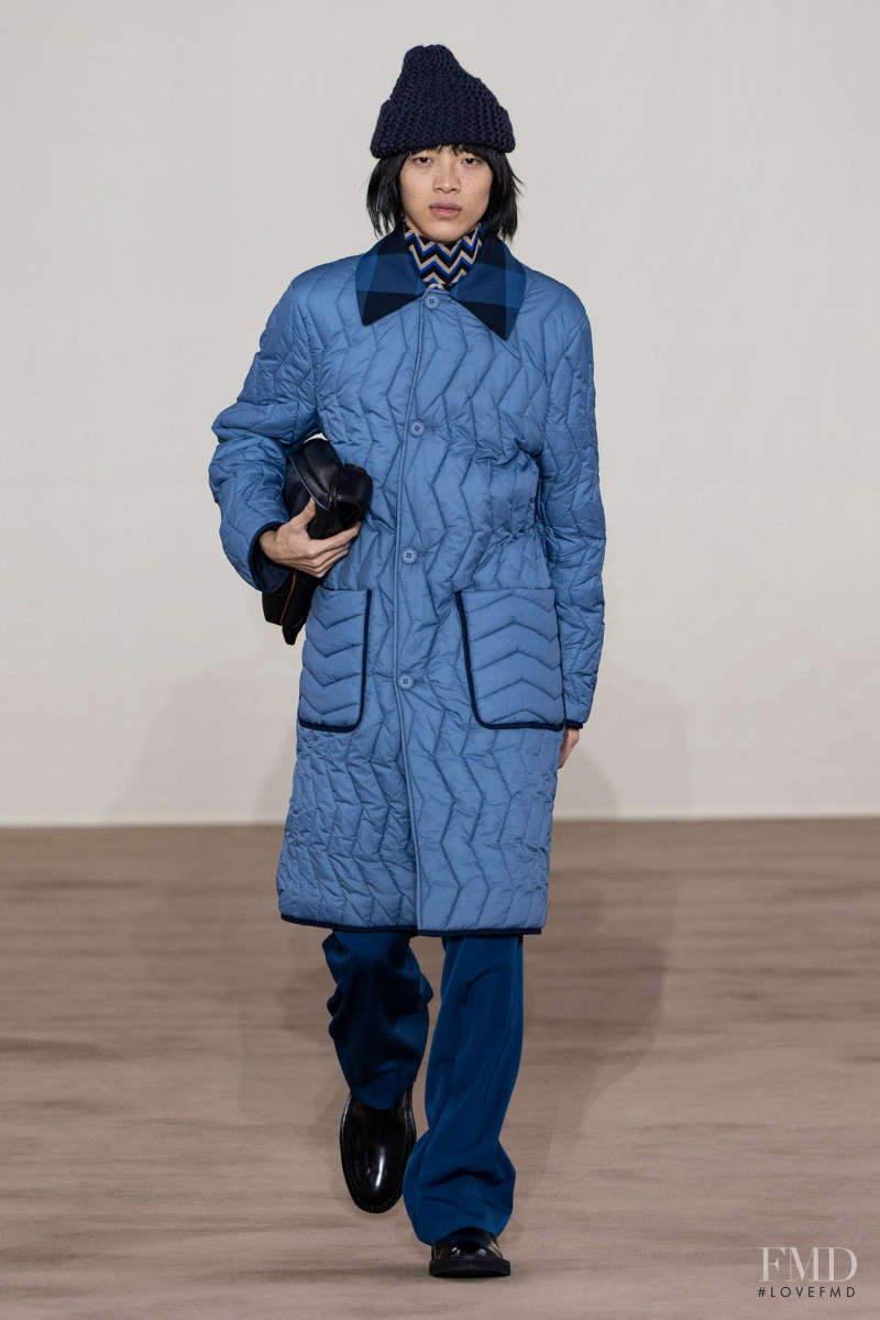 Akito Mizutani featured in  the Paul Smith fashion show for Autumn/Winter 2022