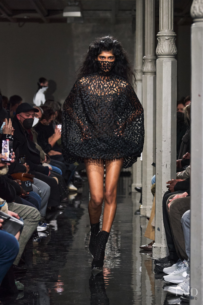 Ashley Radjarame featured in  the Alaia fashion show for Autumn/Winter 2022