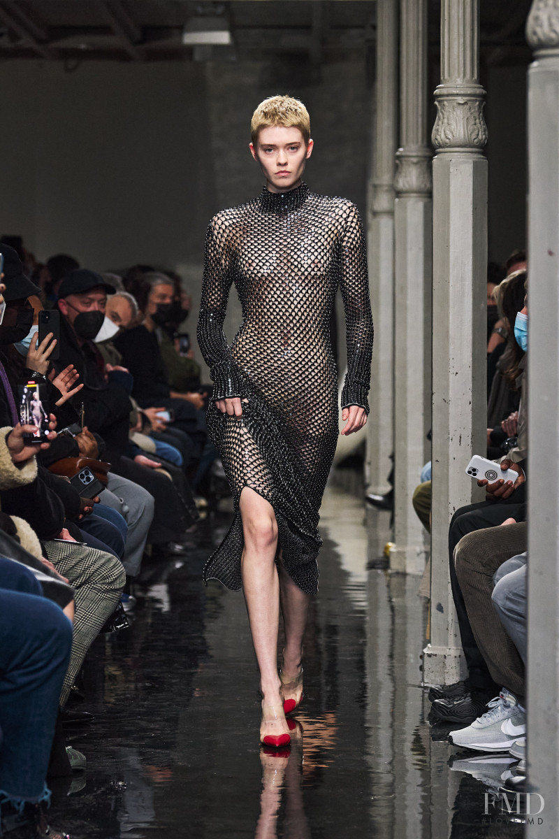 Maike Inga featured in  the Alaia fashion show for Autumn/Winter 2022