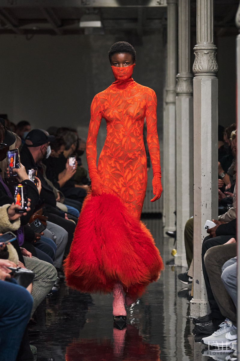 Anya Ekung featured in  the Alaia fashion show for Autumn/Winter 2022