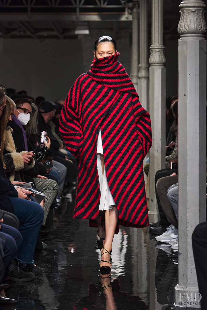 Yilan Hua featured in  the Alaia fashion show for Autumn/Winter 2022