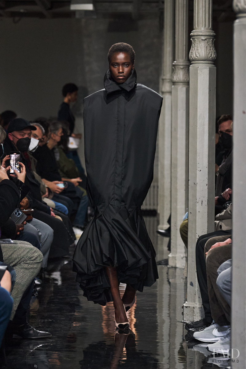 Awar Odhiang featured in  the Alaia fashion show for Autumn/Winter 2022